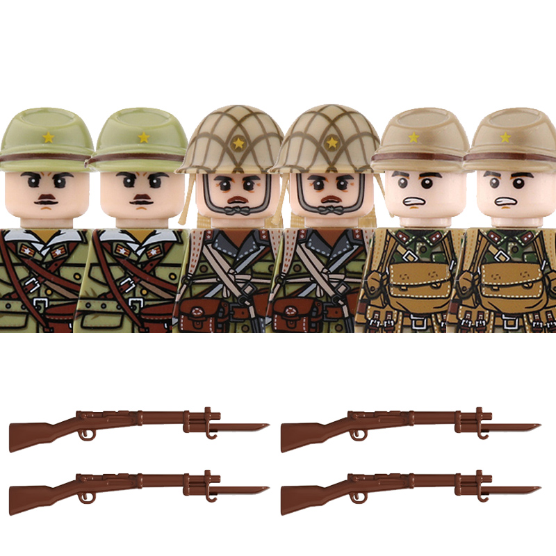 Lego Minifigure Holder - Figurines de soldats japonais de l'infanterie